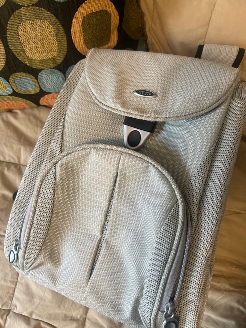 Tumi Silver Compact Textured Backpack - Picture 6 of 12
